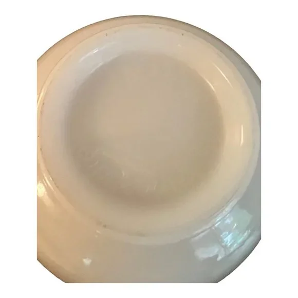Vintage Sunbeam Glassbake Glass Bake White Milk Glass Mixing Bowl 6.5"W X 4.5" T - Picture 7 of 7